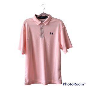 UA Pink Performance Golf Shirt- Large